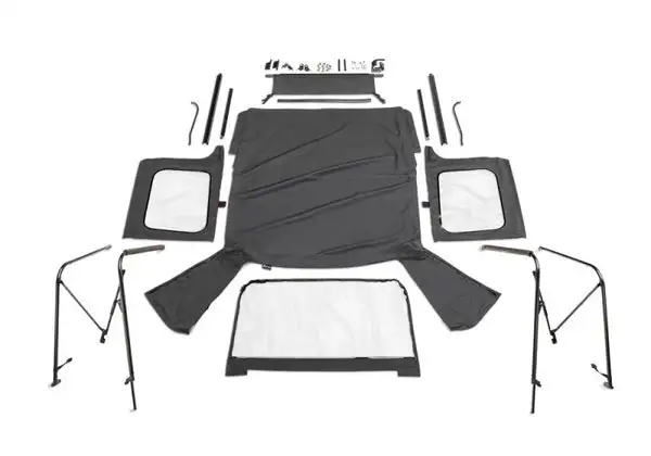 Rampage 86-95 Jeep Wrangler CJ7/YJ Complete Top - Black Diamond