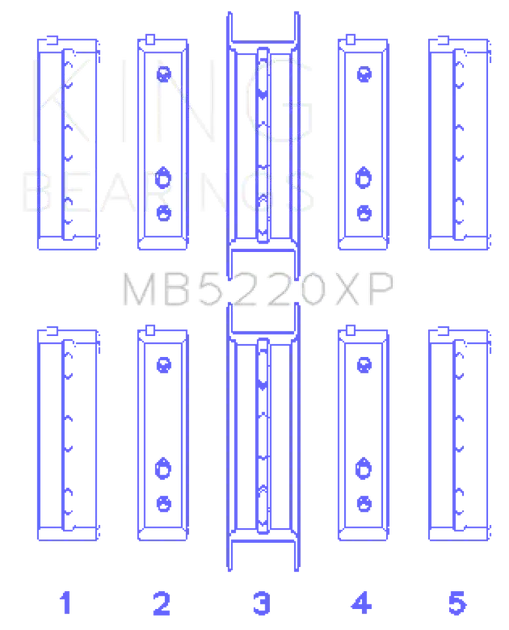 King Subaru WRX/STi EJ20 EJ22 EJ25 Flange #3 Position (Size .025) Performance Main Bearing Set