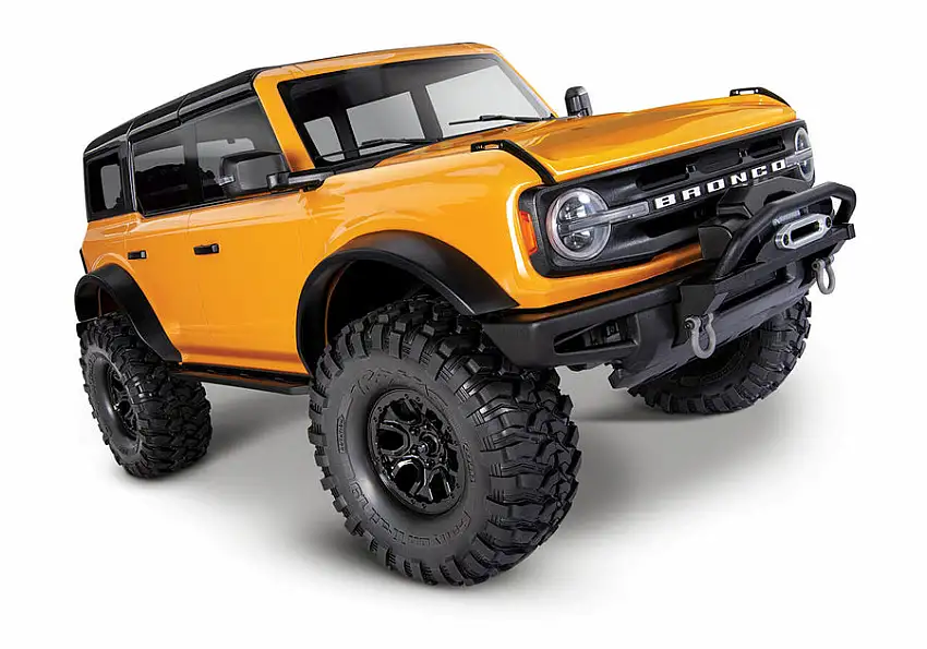 Traxxas TRX-4 2021 Ford Bronco Crawler Yellow 92076-4 W/ Dual 2S 7600 Batteries