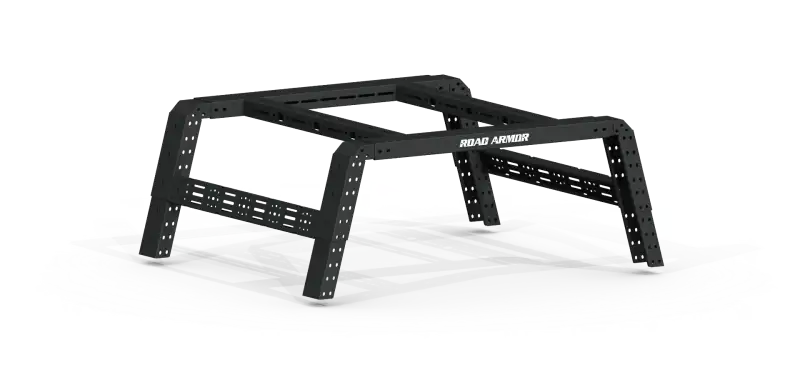 Road Armor Universal 5-1/2-6ft Bed TRECK Adj Bed Rack - Tex Blk (w/o Brackets)