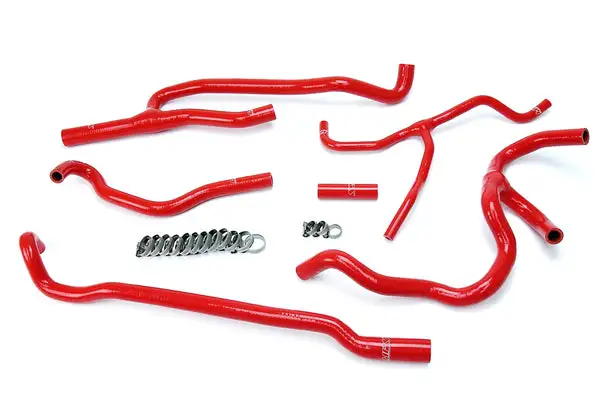 HPS Red Reinforced Silicone Heater Hose Kit Coolant for Chevy 16 17 Camaro (57-1660-RED)