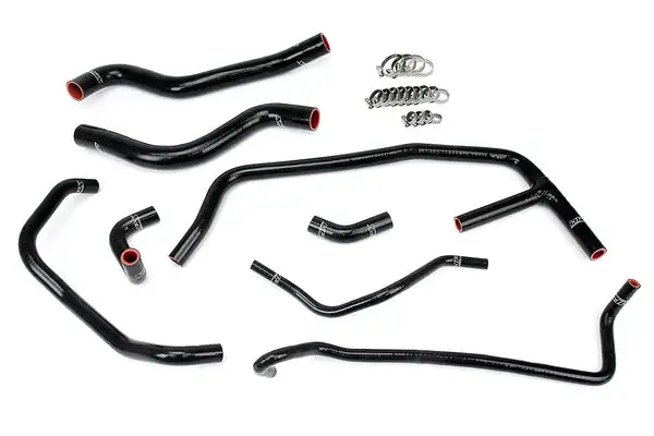 HPS Black Reinforced Silicone Radiator and Heater Hose Kit Coolant for Ford (57-1452-BLK)