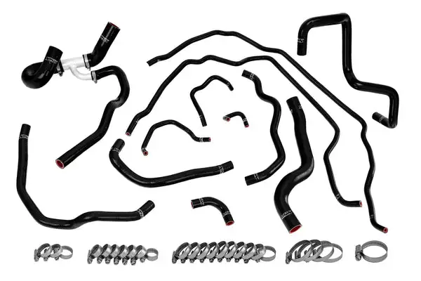 HPS Black Reinforced Silicone Radiator + Heater Hose Kit Coolant for Mazda (57-1511-BLK)