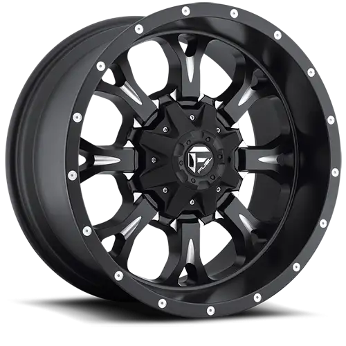 Aluminum Wheels 17X9 Krank D517 6 On 135/6 On 139.7 Matte Black Milled 106.4 Bore 1 Offset Fuel Off Road Wheels - D51717909850