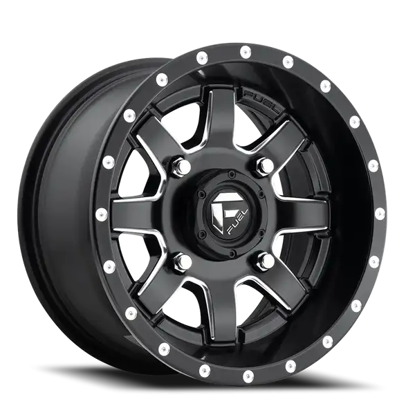Aluminum Wheels 16X7 Maverick UTV D538 4 On 110 Matte Black Milled 79.4 Bore 13 Offset Fuel Off Road Wheels - D5381670A444