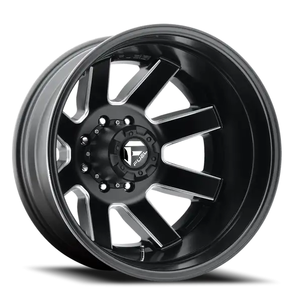 Dually Wheels 24X8.3 Maverick Dually D538 8 On 210 Black Milled 154.3 Bore -195 Offset 7 Spoke Outer Dually Fuel Off Road Wheels - D53824829325