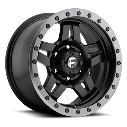 Aluminum Wheels 17X8.5 Anza D557 6 On 139.7 Matte Black 108 Bore 6 Offset 5 Spoke Fuel Off Road Wheels - D55717858350