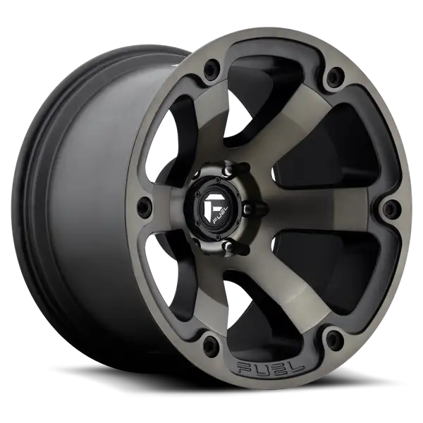 Aluminum Wheels 17X9 Beast D564 5 On 127 Matte Black/Machined Dark Tint 78.1 Bore -12 Offset 6 Spoke Fuel Off Road Wheels - D56417907345