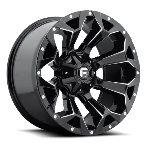 Aluminum Wheels 18X9 Assault D576 6 On 135/6 On 139.7 Gloss Black Milled 106.1 Bore 19 Offset 8 Spoke 45 Lbs Fuel Off Road Wheels - D57618909856