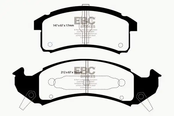 EBC Ultimax OEM Replacement Brake Pads (UD505)