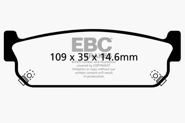 EBC Ultimax OEM Replacement Brake Pads (UD588)