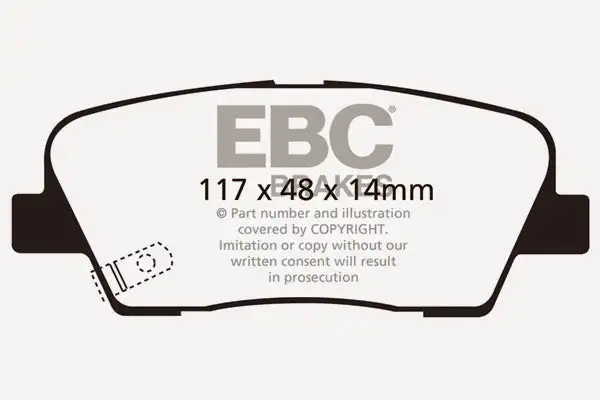 EBC Ultimax OEM Replacement Brake Pads (UD1284)
