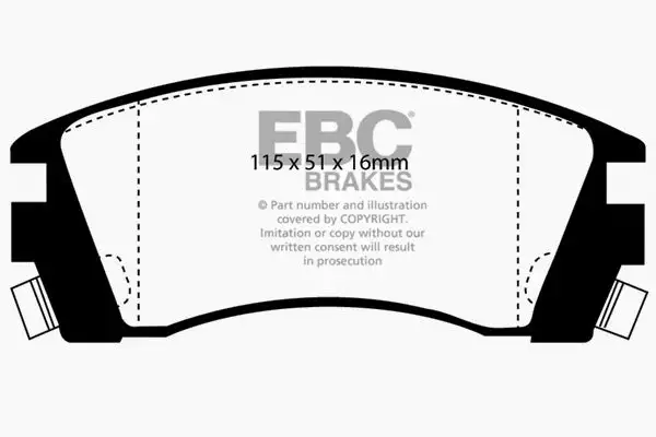 EBC Ultimax OEM Replacement Brake Pads (UD509)