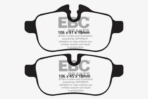 EBC Ultimax OEM Replacement Brake Pads (UD1433)