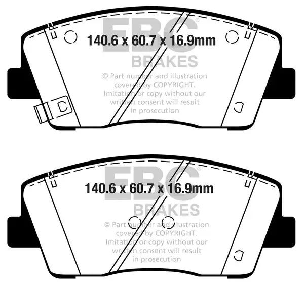 EBC Yellowstuff Street And Track Brake Pads (DP42358R)