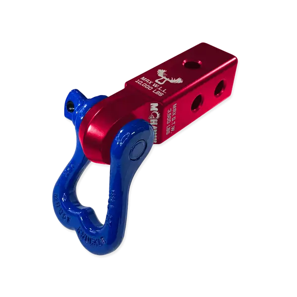 XL 3/4 Shackle and Mohawk 2.0 Receiver Combo Red Rum / Blue Balls Moose Knuckle Offroad - Moose Knuckle Offroad - FN000022-102