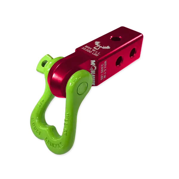 XL 3/4 Shackle and Mohawk 2.0 Receiver Combo Red Rum / Sublime Green Moose Knuckle Offroad - Moose Knuckle Offroad - FN000022-103