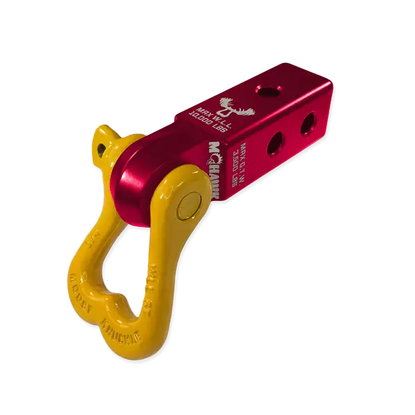 XL 3/4 Shackle and Mohawk 2.0 Receiver Combo Red Rum / Detonator Yellow Moose Knuckle Offroad - Moose Knuckle Offroad - FN000022-104