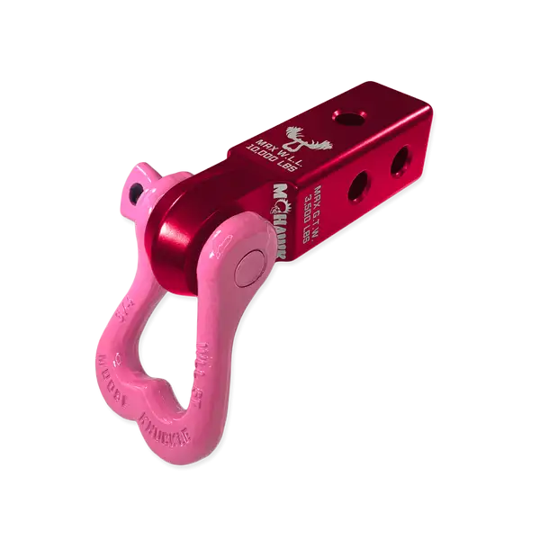 XL 3/4 Shackle and Mohawk 2.0 Receiver Combo Red Rum / Pretty Pink Moose Knuckle Offroad - Moose Knuckle Offroad - FN000022-107