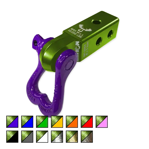 XL 3/4 Shackle and Mohawk 2.0 Receiver Combo Bean Green / Grape Escape Moose Knuckle Offroad - Moose Knuckle Offroad - FN000022-301