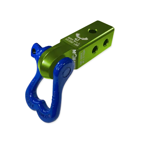 XL 3/4 Shackle and Mohawk 2.0 Receiver Combo Bean Green / Blue Balls Moose Knuckle Offroad - Moose Knuckle Offroad - FN000022-302