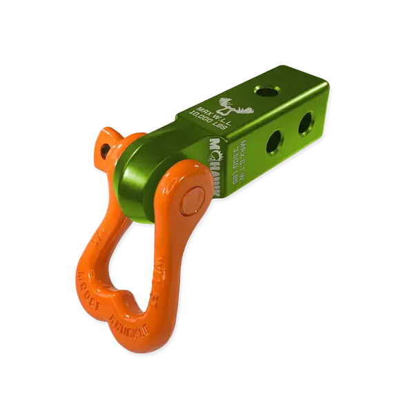 XL 3/4 Shackle and Mohawk 2.0 Receiver Combo Bean Green / Obscene Orange Moose Knuckle Offroad - Moose Knuckle Offroad - FN000022-305