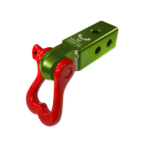 XL 3/4 Shackle and Mohawk 2.0 Receiver Combo Bean Green / Flame Red Moose Knuckle Offroad - Moose Knuckle Offroad - FN000022-306