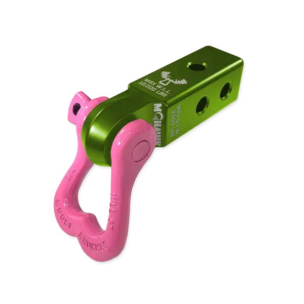 XL 3/4 Shackle and Mohawk 2.0 Receiver Combo Bean Green / Pretty pink Moose Knuckle Offroad - Moose Knuckle Offroad - FN000022-307
