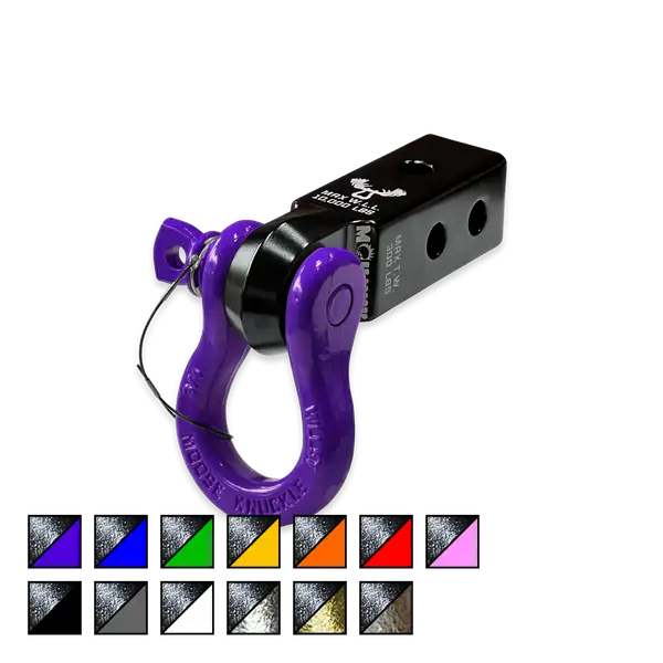 B'oh 3/4 Spin Pin Shackle and Mohawk 2.0 Receiver Combo Black Lung / Grape Escape Moose Knuckle Offroad - Moose Knuckle Offroad - FN000033-001