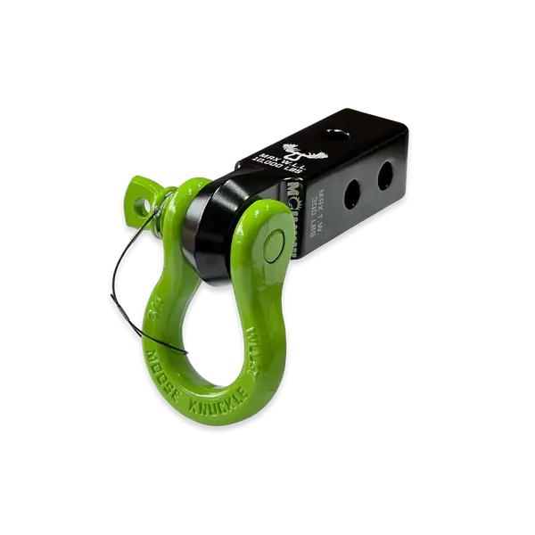 B'oh 3/4 Spin Pin Shackle and Mohawk 2.0 Receiver Combo Black Lung / Sublime Green Moose Knuckle Offroad - Moose Knuckle Offroad - FN000033-003