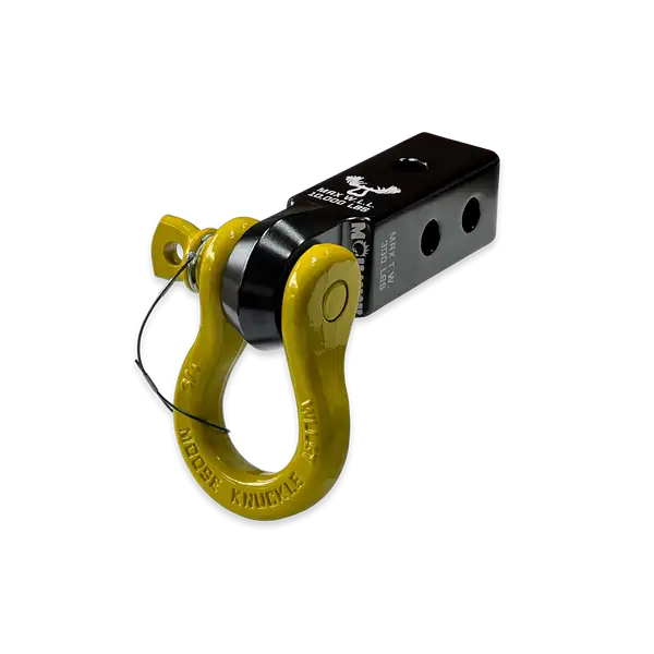 B'oh 3/4 Spin Pin Shackle and Mohawk 2.0 Receiver Combo Black Lung / Detonator Yellow Moose Knuckle Offroad - Moose Knuckle Offroad - FN000033-004