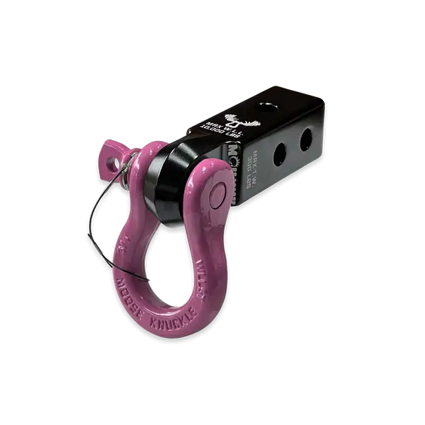 B'oh 3/4 Spin Pin Shackle and Mohawk 2.0 Receiver Combo Black Lung / Pretty Pink Moose Knuckle Offroad - Moose Knuckle Offroad - FN000033-007