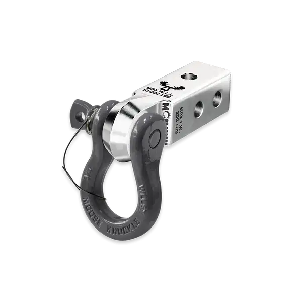 B'oh 3/4 Spin Pin Shackle and Mohawk 2.0 Receiver Combo Atomic Silver / Gun Gray Moose Knuckle Offroad - Moose Knuckle Offroad - FN000034-010