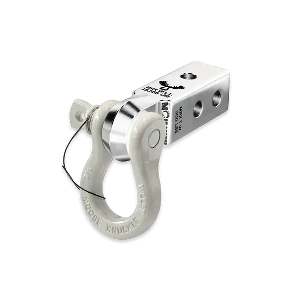 B'oh 3/4 Spin Pin Shackle and Mohawk 2.0 Receiver Combo Atomic Silver / Pure White Moose Knuckle Offroad - Moose Knuckle Offroad - FN000034-011