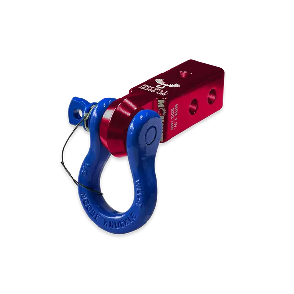 B'oh 3/4 Spin Pin Shackle and Mohawk 2.0 Receiver Combo Red Rum / Blue Balls Moose Knuckle Offroad - Moose Knuckle Offroad - FN000035-002