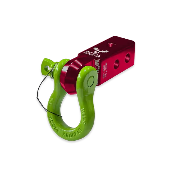B'oh 3/4 Spin Pin Shackle and Mohawk 2.0 Receiver Combo Red Rum / Sublime Green Moose Knuckle Offroad - Moose Knuckle Offroad - FN000035-003
