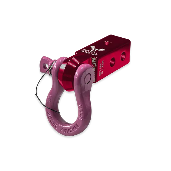 B'oh 3/4 Spin Pin Shackle and Mohawk 2.0 Receiver Combo Red Rum / Pretty Pink Moose Knuckle Offroad - Moose Knuckle Offroad - FN000035-007
