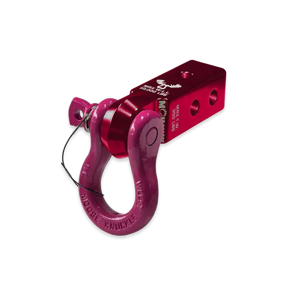 B'oh 3/4 Spin Pin Shackle and Mohawk 2.0 Receiver Combo Red Rum / Pogo Pink Moose Knuckle Offroad - Moose Knuckle Offroad - FN000035-008
