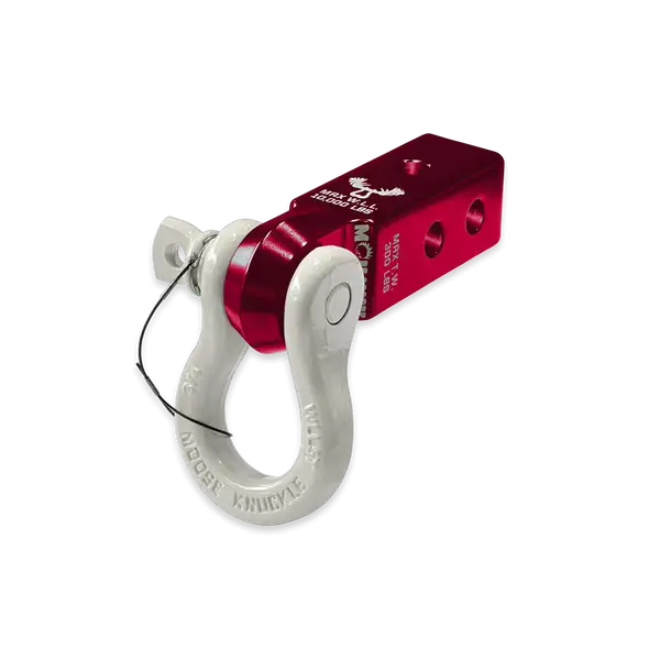 B'oh 3/4 Spin Pin Shackle and Mohawk 2.0 Receiver Combo Red Rum / Pure White Moose Knuckle Offroad - Moose Knuckle Offroad - FN000035-011