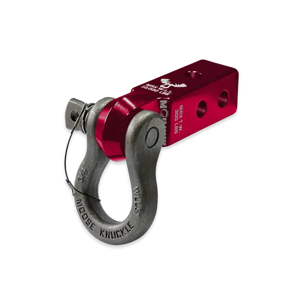 B'oh 3/4 Spin Pin Shackle and Mohawk 2.0 Receiver Combo Red Rum / Raw Dog Moose Knuckle Offroad - Moose Knuckle Offroad - FN000035-014