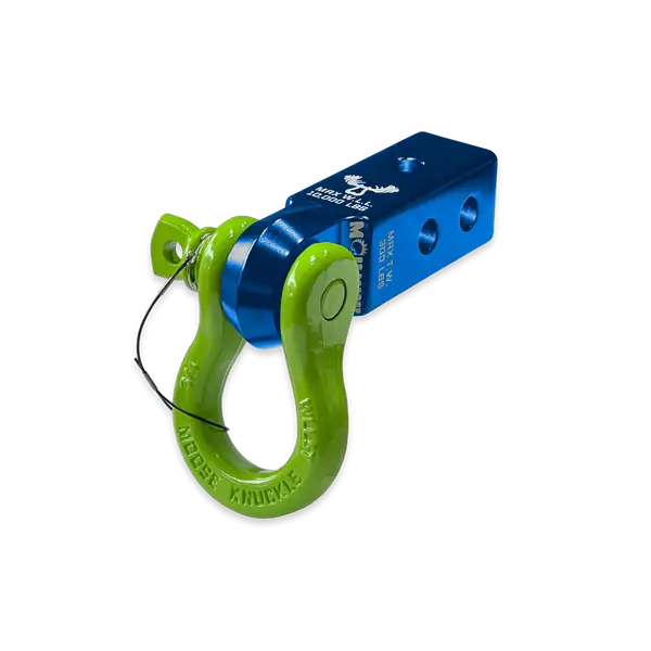 B'oh 3/4 Spin Pin Shackle and Mohawk 2.0 Receiver Combo Blue Pill / Sublime Green Moose Knuckle Offroad - Moose Knuckle Offroad - FN000036-003