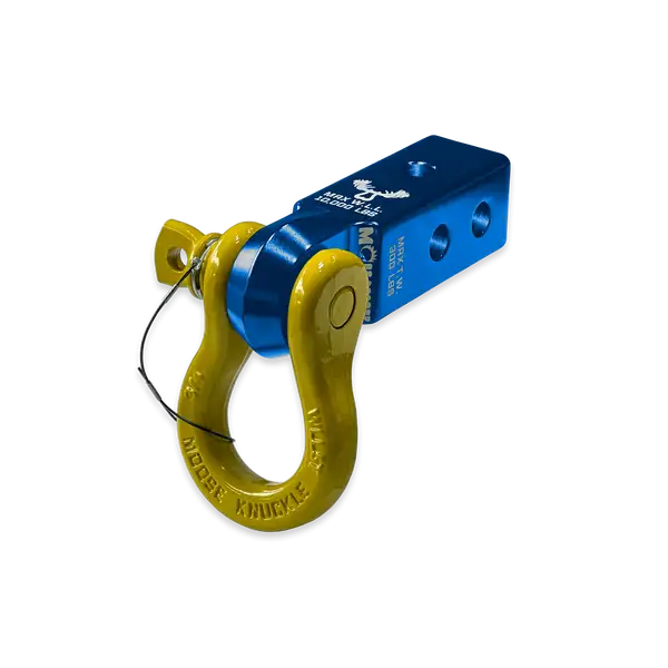 B'oh 3/4 Spin Pin Shackle and Mohawk 2.0 Receiver Combo Blue Pill / Detonator Yellow Moose Knuckle Offroad - Moose Knuckle Offroad - FN000036-004