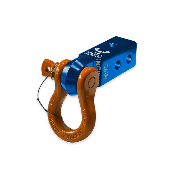 B'oh 3/4 Spin Pin Shackle and Mohawk 2.0 Receiver Combo Blue Pill / Obscene Orange Moose Knuckle Offroad - Moose Knuckle Offroad - FN000036-005