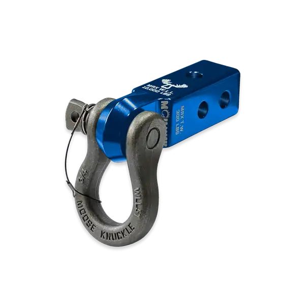 B'oh 3/4 Spin Pin Shackle and Mohawk 2.0 Receiver Combo Blue Pill / Raw Dog Moose Knuckle Offroad - Moose Knuckle Offroad - FN000036-014