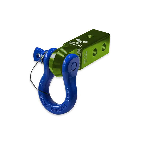 B'oh 3/4 Spin Pin Shackle and Mohawk 2.0 Receiver Combo Bean Green / Blue Balls Moose Knuckle Offroad - Moose Knuckle Offroad - FN000037-002