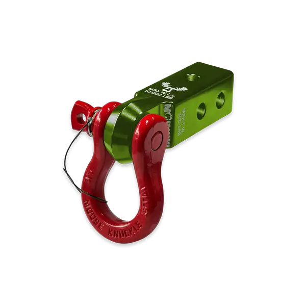 B'oh 3/4 Spin Pin Shackle and Mohawk 2.0 Receiver Combo Bean Green / Flame Red Moose Knuckle Offroad - Moose Knuckle Offroad - FN000037-006