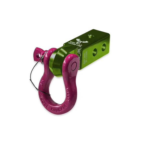 B'oh 3/4 Spin Pin Shackle and Mohawk 2.0 Receiver Combo Bean Green / Pogo Pink Moose Knuckle Offroad - Moose Knuckle Offroad - FN000037-008