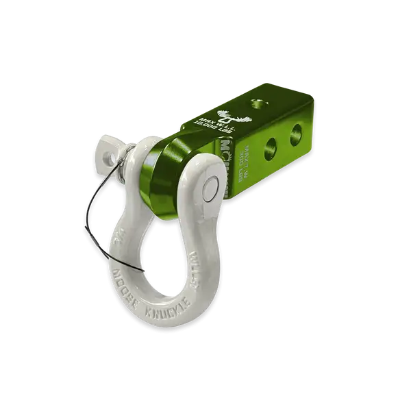 B'oh 3/4 Spin Pin Shackle and Mohawk 2.0 Receiver Combo Bean Green / Pure White Moose Knuckle Offroad - Moose Knuckle Offroad - FN000037-011