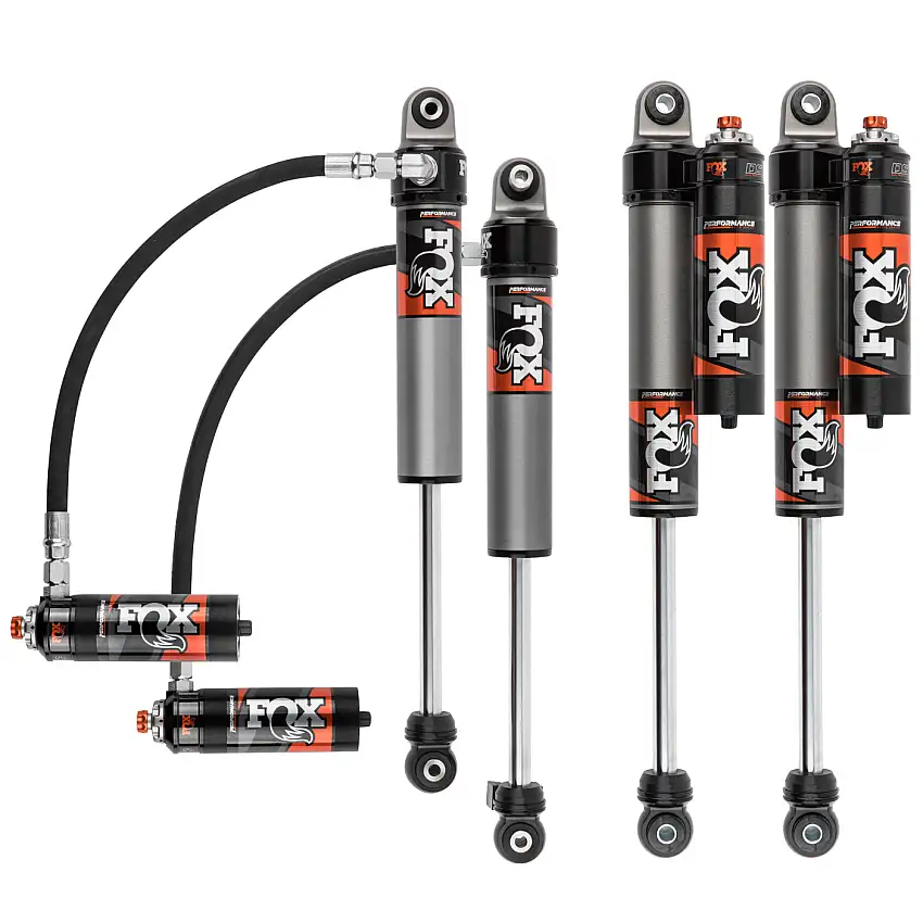 FOX Performance Elite 2.5 Reservoir Adjustable Valving Shock Kit 3.5-4" Lift 883-26-051, 883-26-075