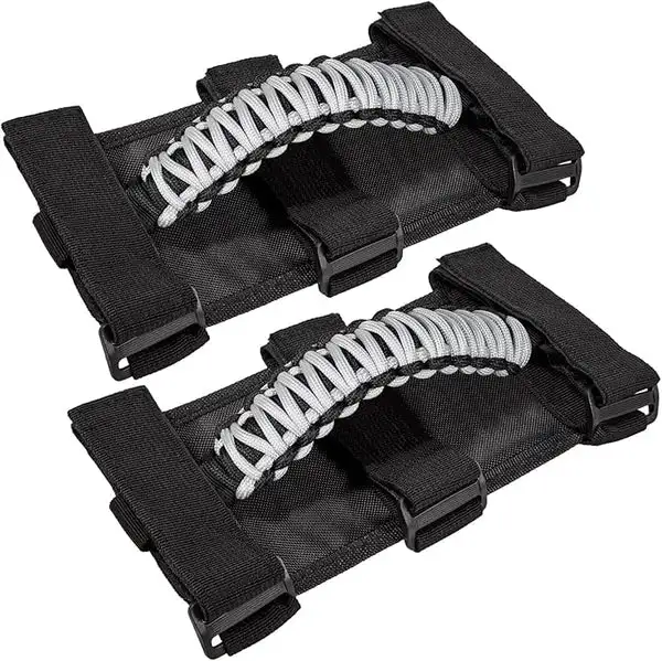 Roll Bar Grab Handles for Jeep Wrangler, Gladiator, and CJs-Grey